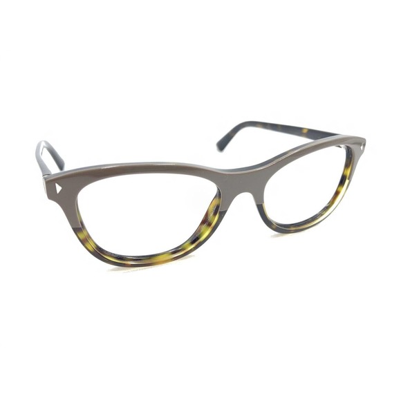 Prada VPR Gray Brown Tortoise Cat Eye Eyeglasses Frames 51-17 140 Italy Designer - Picture 1 of 12